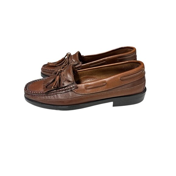Nunn Bush Mens Brown Leather Tassel Loafers Size 8.5m - Picture 3 of 9